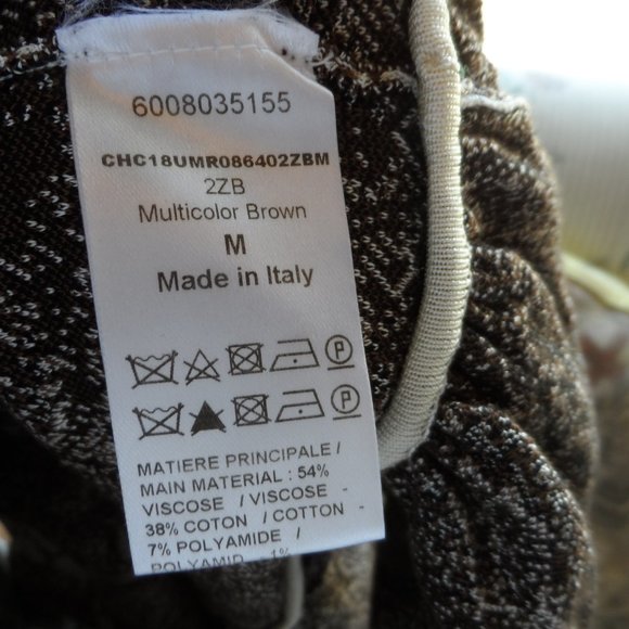 Chloe Brown Multi Python Print Knit Sheath Dress w/ Ruffle Hem Detail Size M - Picture 16 of 16